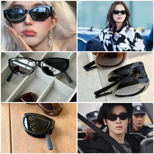 【韩版专利猫眼折叠墨镜】​​低于成本价抛售⚠️韩国public**代工尾单清货ing💥 ​​生产线暴走！紧急处理!超轻佩戴无感！还能折叠！辛芷*、侯明*等明星戴的同款墨镜，凹造型必备！ 商品图0