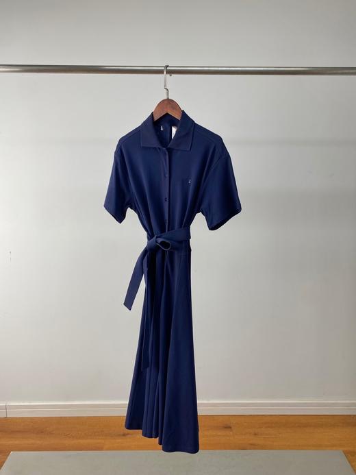 POLO领刺绣连衣裙25夏季新款显瘦优雅气质系带中长款裙女款！ 商品图5