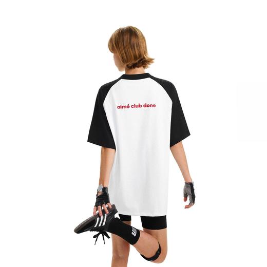 FDR旗舰店 插肩袖斜拉链拼接速干短袖t恤男女夏运动宽松情侣上衣 商品图1