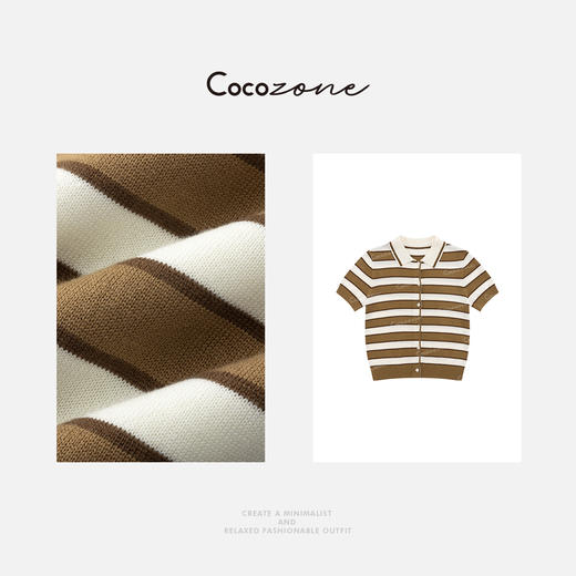 COCO ZONE 刘一一 “摩卡polo”桑蚕丝混纺毛织上衣CD1A0998 商品图3