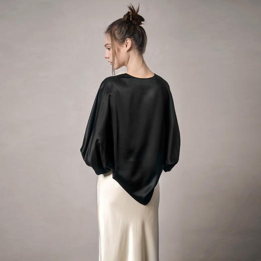 Solo seta22姆米真丝长袖披肩桑蚕丝防晒衣吊带裙外搭罩秋冬外套 商品图4