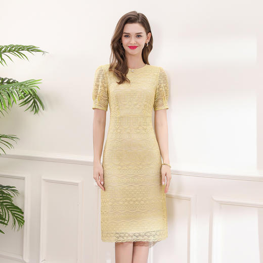 「高货deo」全新升级【铂金会员441/天猫599/差价158】(04704)洛诗琳气质蕾丝连衣裙2025夏季高级感优雅通勤显瘦蕾丝裙 商品图2