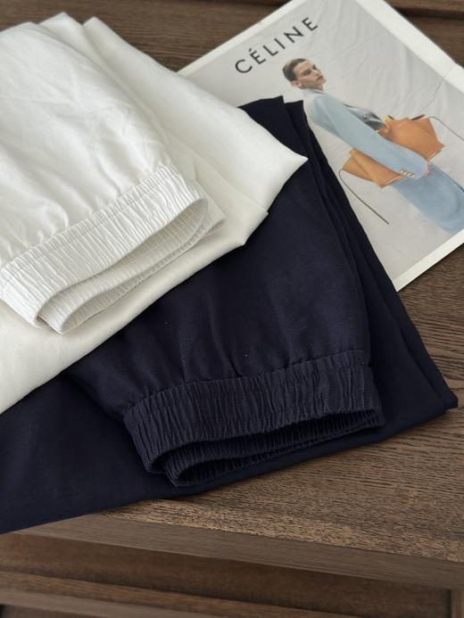 ✨【亚麻天丝凉感阔腿九分裙裤】，甄选汉麻斜纹布料，手感蓬松韧劲有质感，看着是裙子，其实是裤子，安全感爆棚， 巨显瘦！ 商品图5