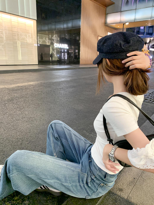 <曾小咸推荐>新品现货秒杀！卖完下架不再补 ！微信粉丝打折价！！复古弧形牛仔阔腿裤 日常189.99/件 立减80 秒杀109.99/件！！ 商品图11