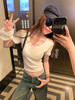 <曾小咸推荐>新品现货秒杀！卖完下架不再补 ！微信粉丝打折价！！复古弧形牛仔阔腿裤 日常189.99/件 立减80 秒杀109.99/件！！ 商品缩略图7