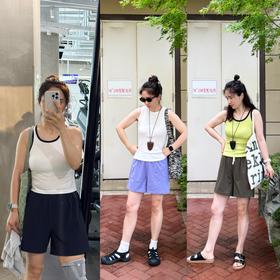 松弛夏日｜速干-松紧腰显瘦显腿直短裤