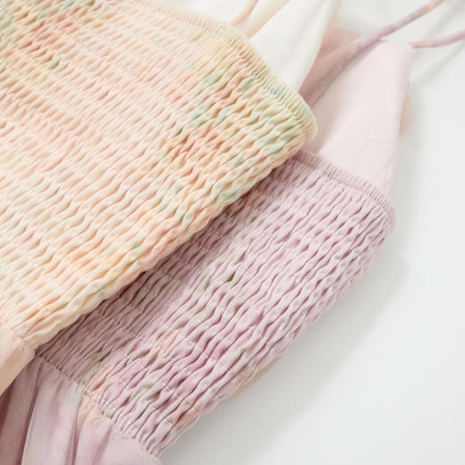 【仙气飘飘】法式浪漫设计感罩纱连衣裙女2025夏季碎花吊带裙H0050816 商品图5