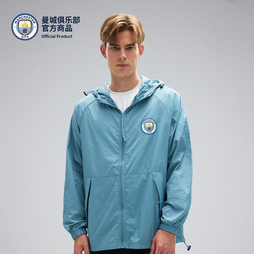 【官方正版】曼城俱乐部 | 夏季轻薄防晒外套蓝色凉爽连帽外搭 商品图3