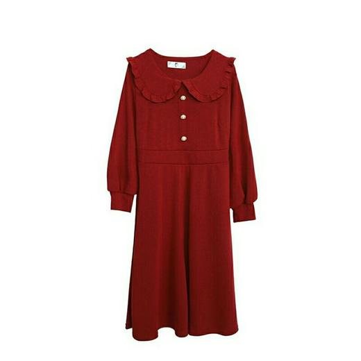 【诗铭洛可】7078 红色许愿裙法式温柔娃娃裙B19-2 商品图2