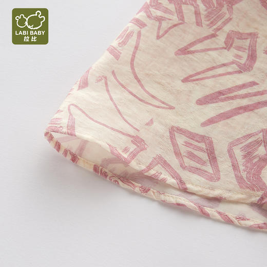 拉比-童衣类（夏）I5紫红自然印花背心裙080 商品图3