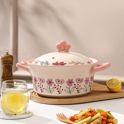 【手绘花树纹砂锅】陶煲王家用耐高温干烧不裂大汤煲煤气灶专用煲汤炖汤锅 商品图4