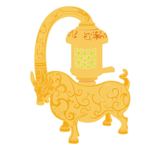 【错银铜牛灯夜光冰箱贴】金属磁贴东汉古风南京博物院藏文物伴手礼 商品图4