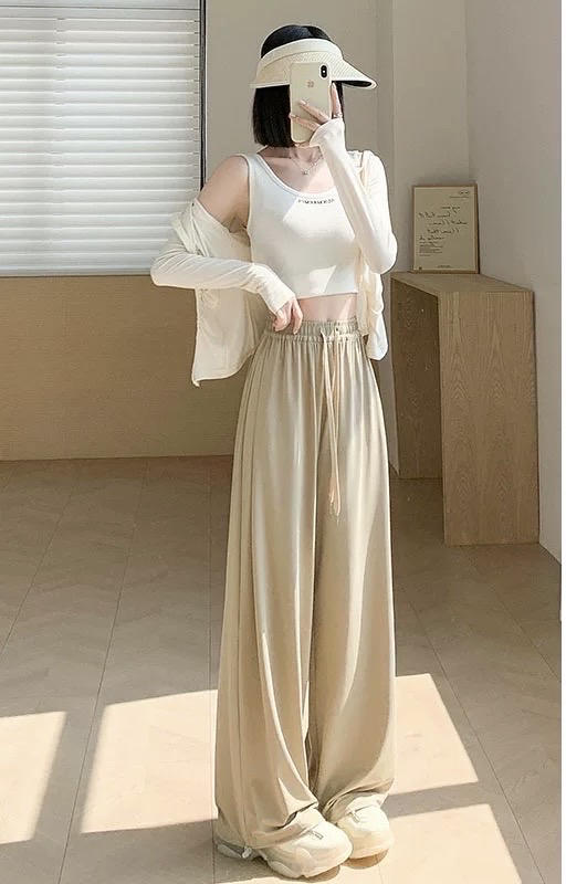 夏季品牌冰丝防晒阔腿裤 商品图6