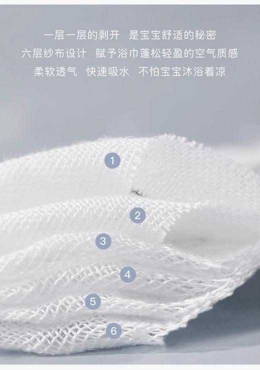Domiamia六层纱布宝宝纯棉带帽浴巾-焱火派对 商品图2