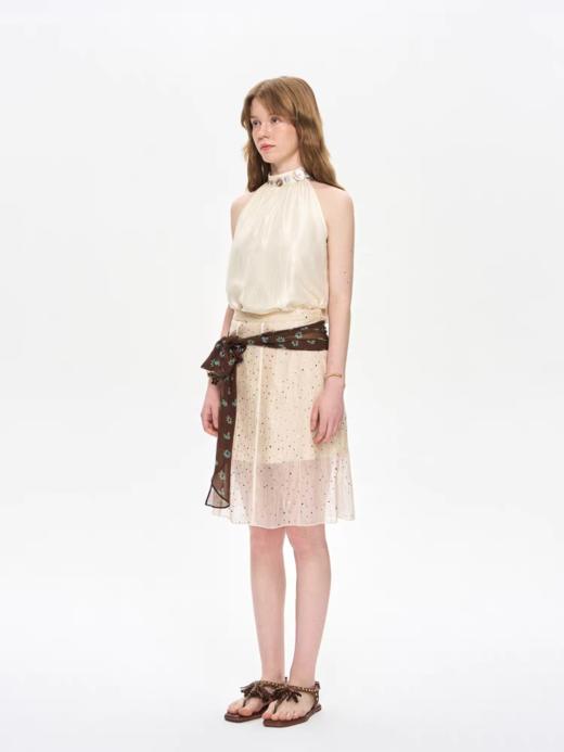 local tag/It25ssk57/ 月光海滩贝扣装饰无袖挂脖上衣 商品图3