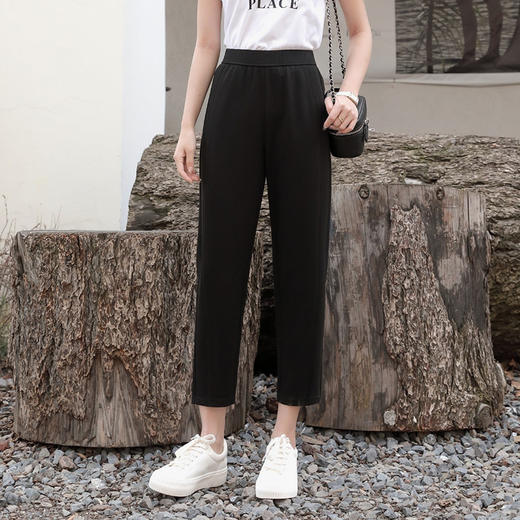 女裤夏季韩版松紧腰手感超软萝卜裤    AC-5K7160 商品图4