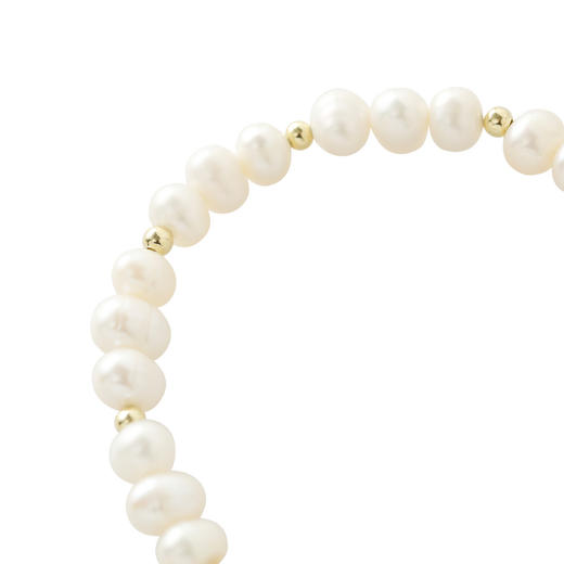 三彩2025新款赫本风法式淡水珍珠串珠手链女贝壳玫瑰浪漫送礼约会 商品图4