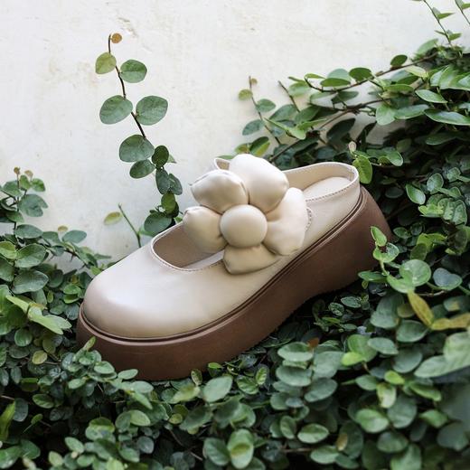【里外全皮】包头花朵拖鞋25夏新款百搭松糕底超轻凉拖鞋-BB 商品图8