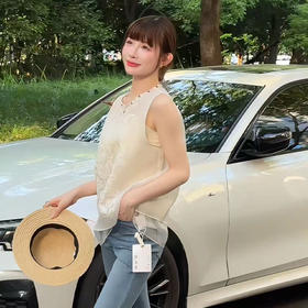 【预售7天】良木礼真丝欧根纱背心（637）