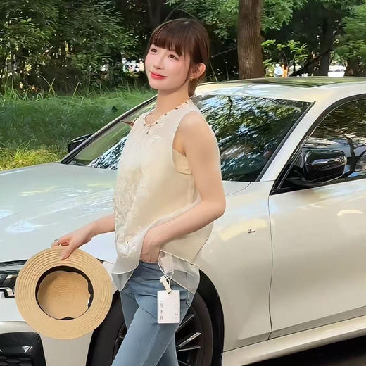 【预售7天】良木礼真丝欧根纱背心（637） 商品图0