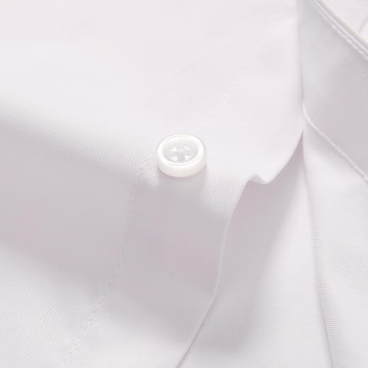 【棉混纺 亲肤透气】罗蒙春秋长袖衬衫男士商务正装通勤职业工装上班纯色衬衣男 商品图11