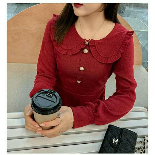 【诗铭洛可】7078 红色许愿裙法式温柔娃娃裙B19-2 商品图1