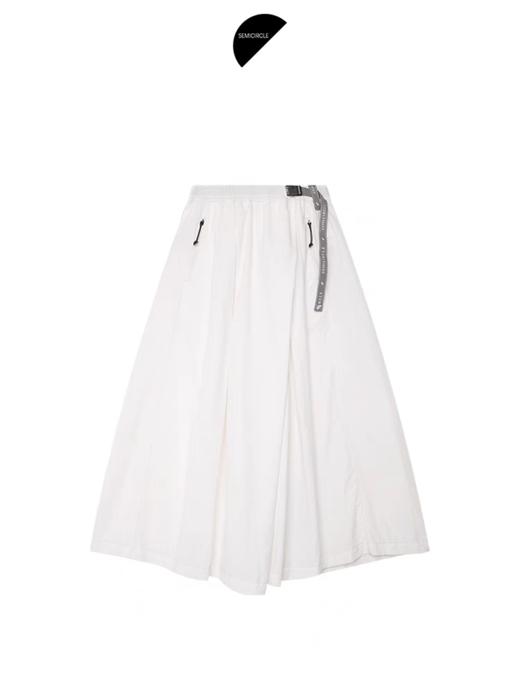半圆/25123339/松紧腰白色宽松裤子女裙裤 商品图4