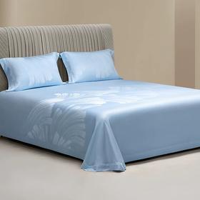 罗卡芙可水洗凉席可折叠天丝软席三件套 光之舞-蓝白