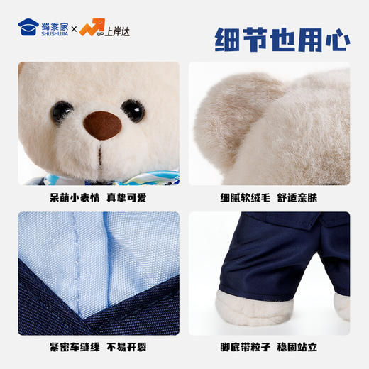 【银行职员站姿熊】可定制创意毛绒职业小熊公仔儿童玩具服装可脱送礼礼物 商品图6