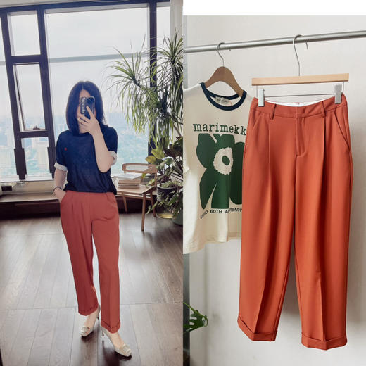 【体验款】噢蜜ooomeooo时髦卷边裤“买一送一” 商品图0