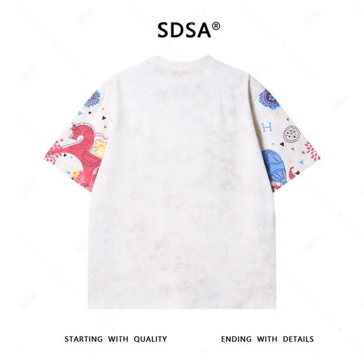 T3803夏季高级感新款男士潮牌多样趣味印花圆领短袖T恤满天星圆领上衣 商品图5