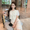 奢姿大码女装2025夏季气质蕾丝提花假两件连衣裙胖妹妹小香风裙子9952853119 商品缩略图2