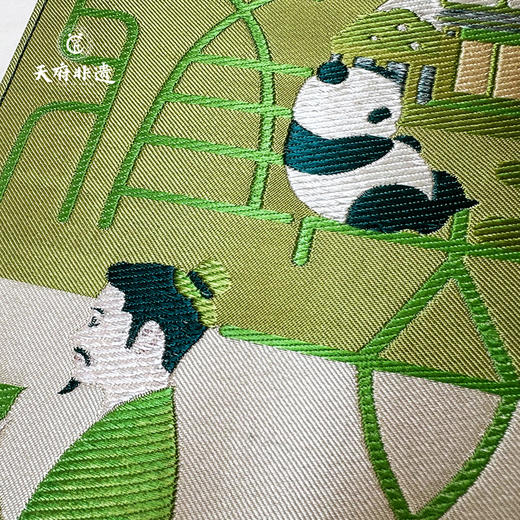 【中国蜀锦•四川印象系列五】老伙记非遗蜀锦摆件 四川文创礼物 甘孜/阿坝/凉山/雅安/攀枝花 织锦装饰画挂件 成都文化手信装饰礼品 高档丝绸家居书房摆台画 商品图6