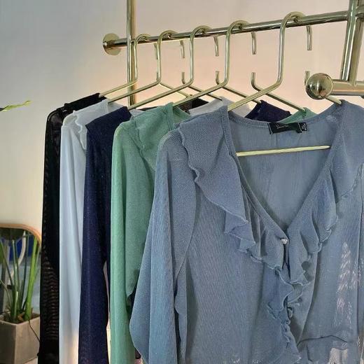 【诗铭洛可】W478防晒服夏日仙女开衫银丝外搭C5-1 商品图0