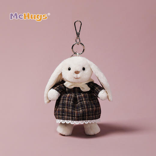 McHugs 格子连衣裙微笑兔钥匙扣 商品图1