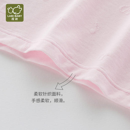拉比-内衣类（夏）短袖肩开服套装浅绿/粉红 商品图1