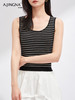 【撞色条纹】阿菁娜冰丝凉感U领条纹针织背心F30X301012 商品缩略图2