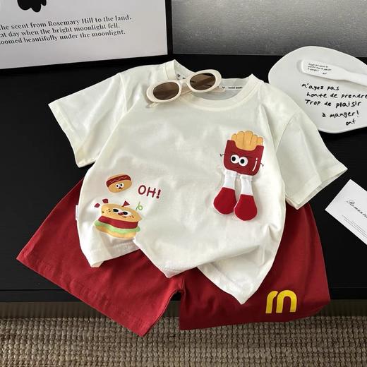【29元购】儿童薯条汉堡卡通套装丨韩版萌趣休闲 炸街两件套 商品图1