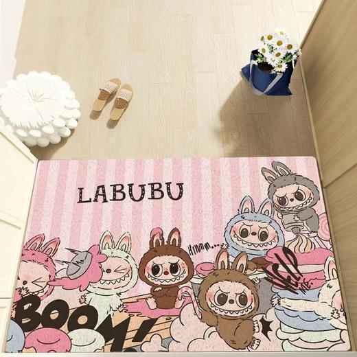 【卡通地垫，时尚可爱！】labubu拉布布卡通入户门地垫 丝圈脚垫玄关易打理 pvc防滑地毯-QQ 商品图13