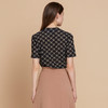 EITIE爱特爱春新款温柔气质修身显瘦通勤印花针织上衣7702401 商品缩略图4