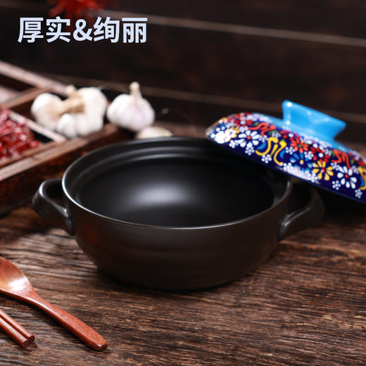 【景泰蓝唐味煲】陶煲王中式手绘陶瓷煲砂锅烹饪明火耐高温炖锅沙锅釉下堆彩 商品图1