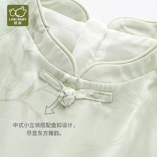 拉比-童衣类（夏）I5国风背心浅绿连衣裙080 商品图4