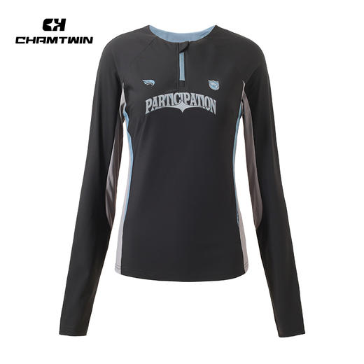 弹力珠地纹骑行运动长袖T恤骑行T恤女 户外运动 CHF152092 商品图0