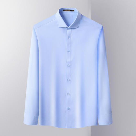 【弹力莫代尔】罗蒙春秋高品质温莎领长袖衬衫男士商务通勤职业正装纯色衬衣男 商品图5