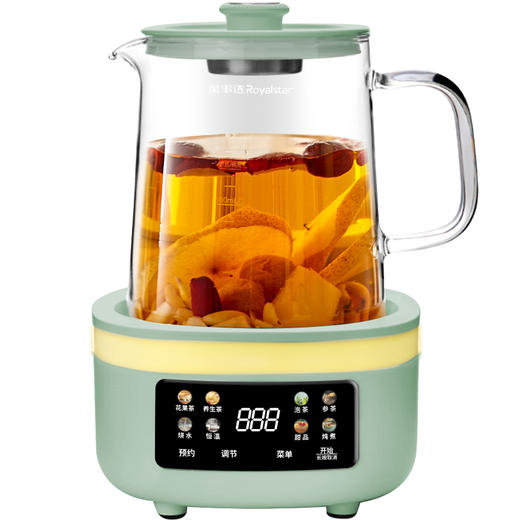 心选丨【全玻璃 0胶水】养生壶家用恒温水壶安全玻璃烧水壶 保温烧水一体煮茶壶煮茶器YSH1280(T) 商品图1