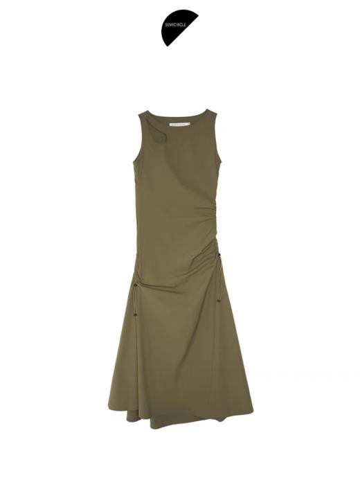 半圆/25725285/圆领不规则无袖镂空连衣裙 商品图4