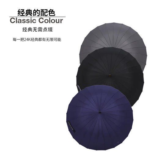 夏洛克 24骨直骨自动抗风男士经典伞 商品图1
