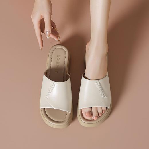 【软羊皮】凉拖鞋25夏季新款不累脚女士拖鞋松糕底凉鞋女-BB 商品图5