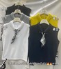 【GZ】无忧购韩版时尚丝巾拼接翻领Polo衫无袖背心8105（截单后3-5天发货） 商品缩略图5