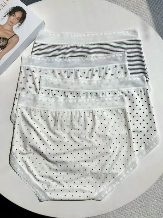 Laperla 香风仙气颜值舒适并存内裤80支超细纤维罗纹 亲肤柔软（一合4条装）均码80～135🉑穿 商品图2